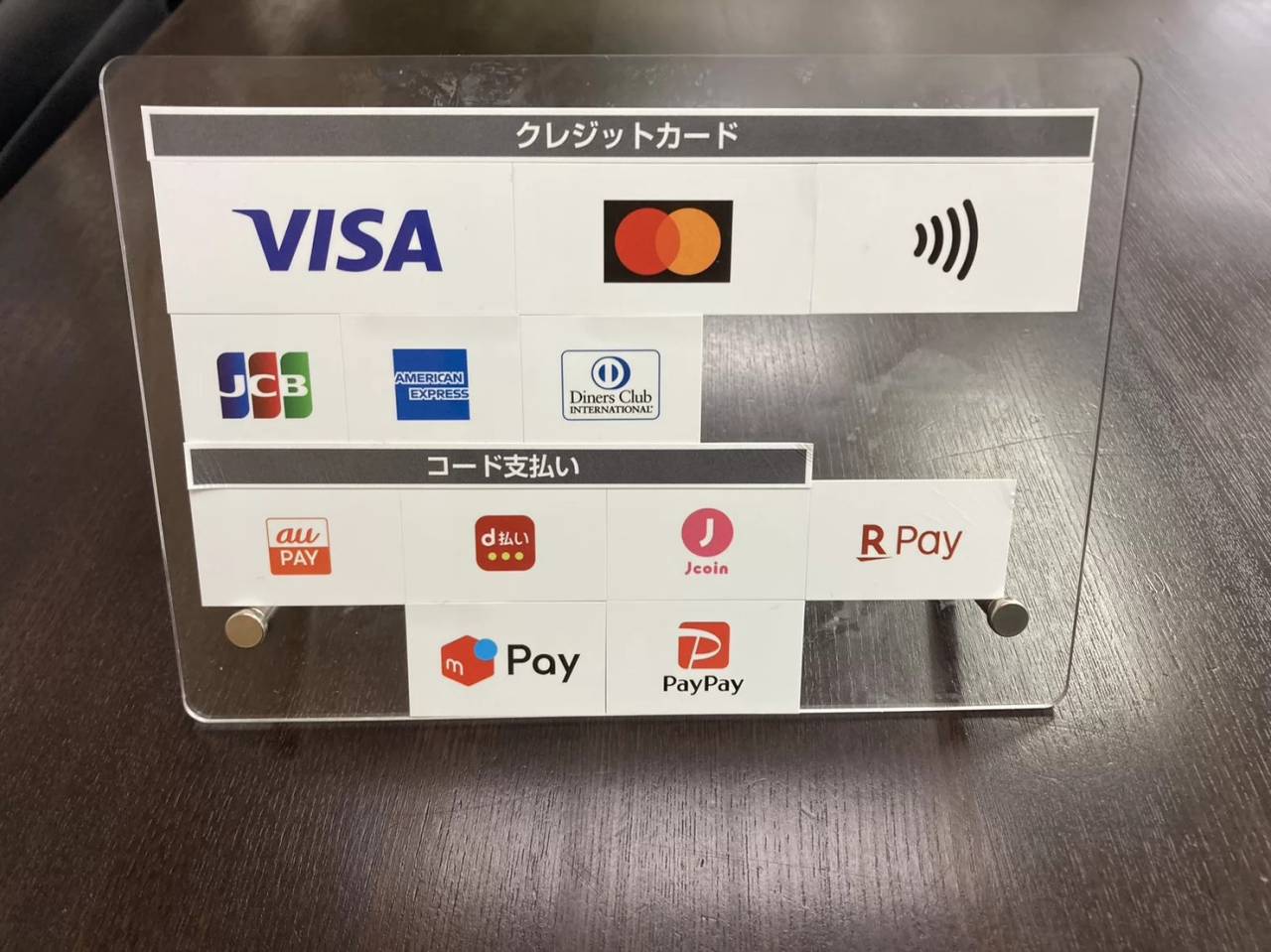 各種クレジットカード/コード支払い　ご利用いただけます。