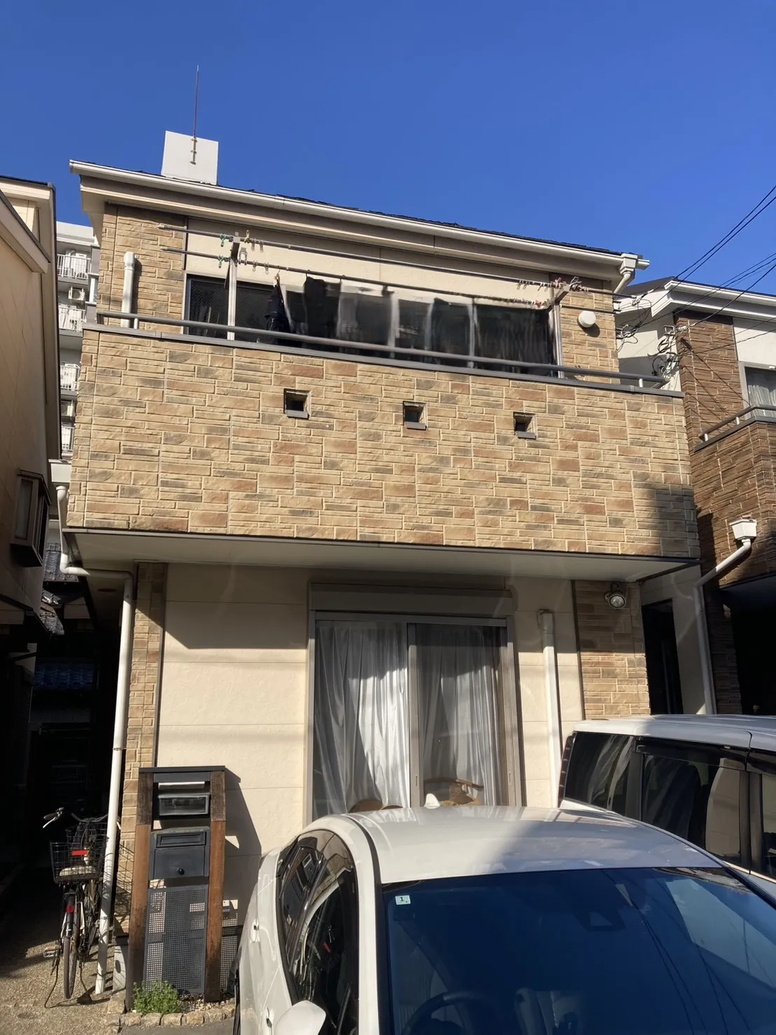 江戸川区】外壁塗装・O様邸│レンガ調サイディングを活かした外壁塗装(クリアー塗装+シリコン塗装)
